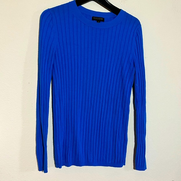 Banana Republic Sweaters - Banana Republic Blue Merino Wool Sweater M